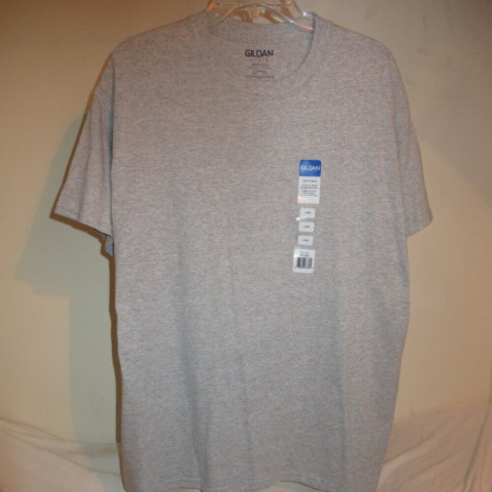 GILDAN pre-shrunk cotton t-shirt LIGHT GRAY L